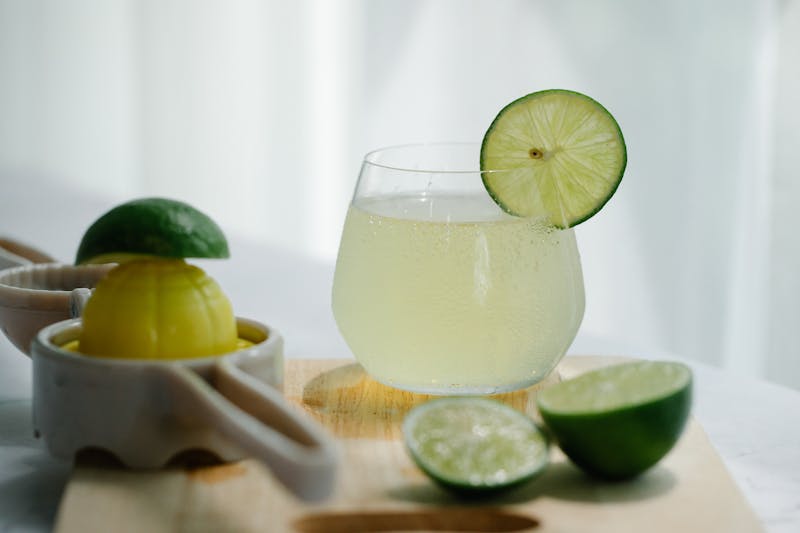 Fresh squeezed Limeade drink with mint